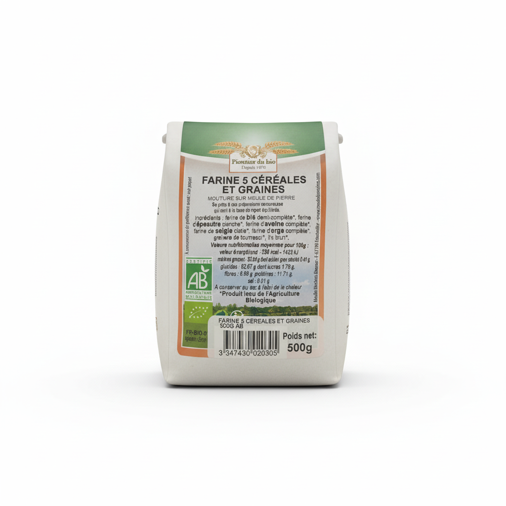 MOULIN DES MOINES -- Farine 5 cereales et graines