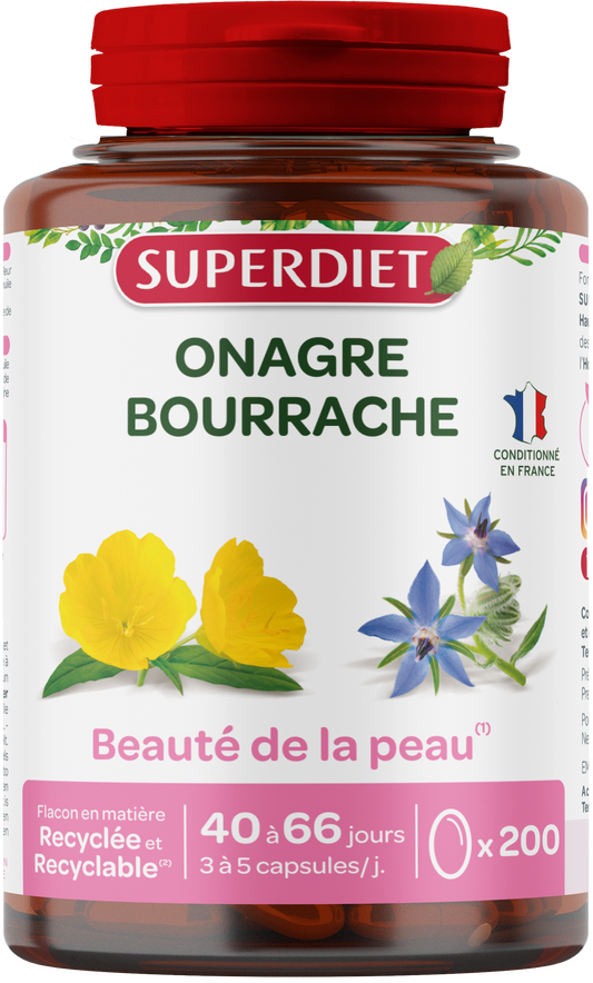 Huiles onagre et bourrache (beauté de la peau) - 1